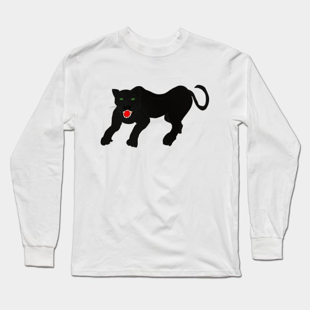 Black panther Long Sleeve T-Shirt by Alekvik